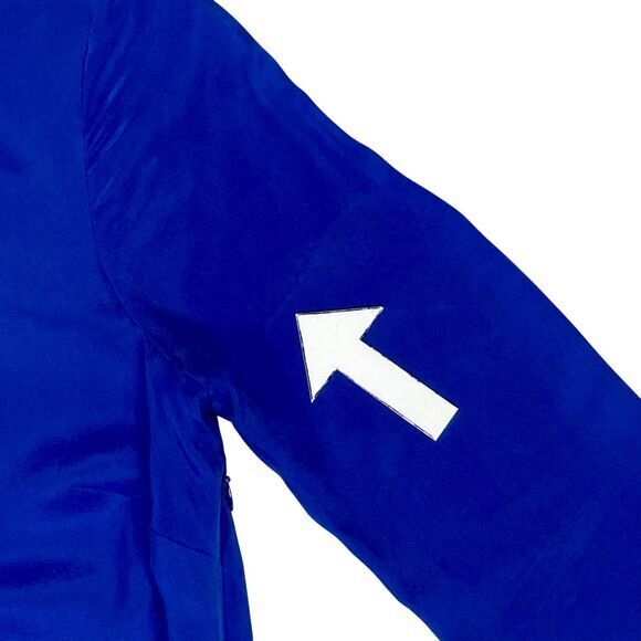 J. Crew Dress Womens Size Small Blue Colorblock 100% Silk Mini Shift Career Midi - Picture 15 of 16